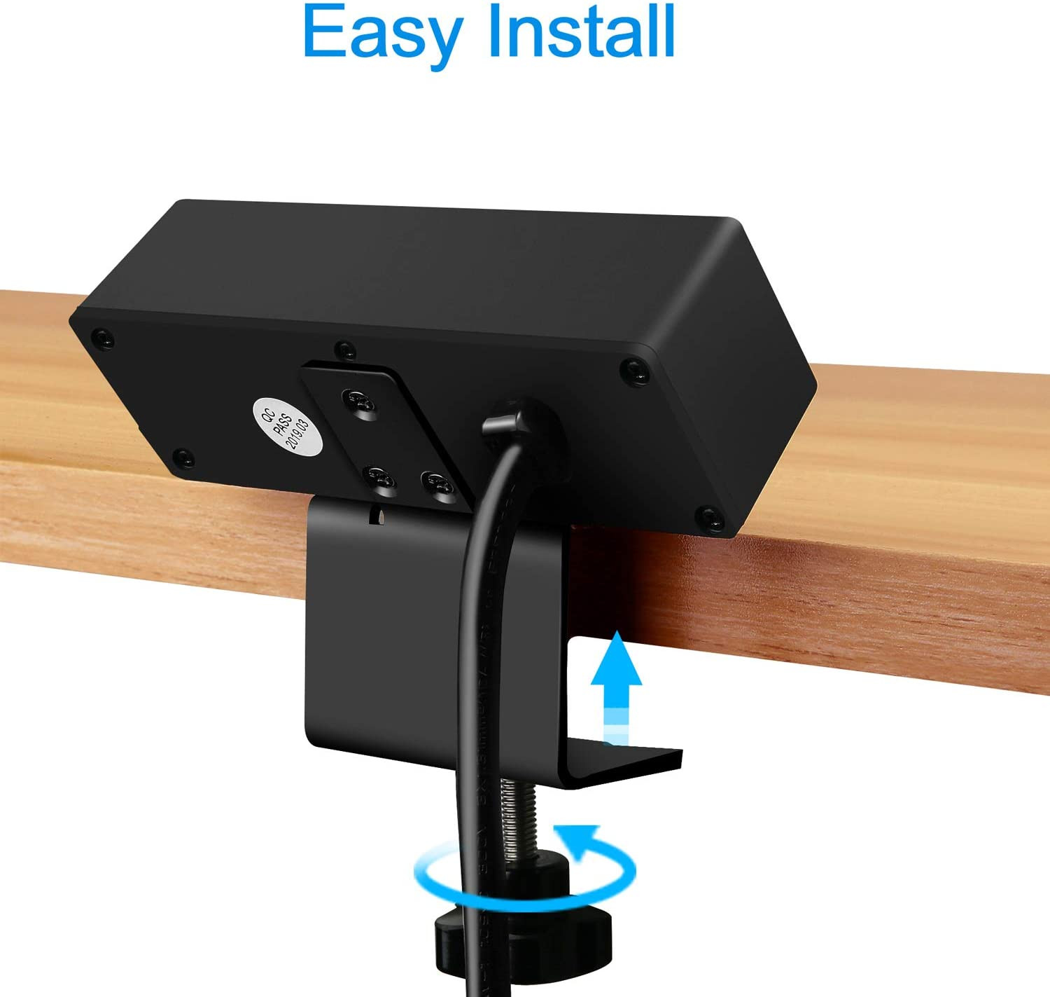 3 Outlet Desk Clamp Power Strip with USB Ports, Desktop Power Strip Surge Protec
