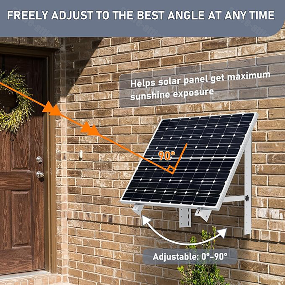 28″ Solar Panel RV Tilt Mount Brackets Ground Roof Flat Surface Adjustable Fram