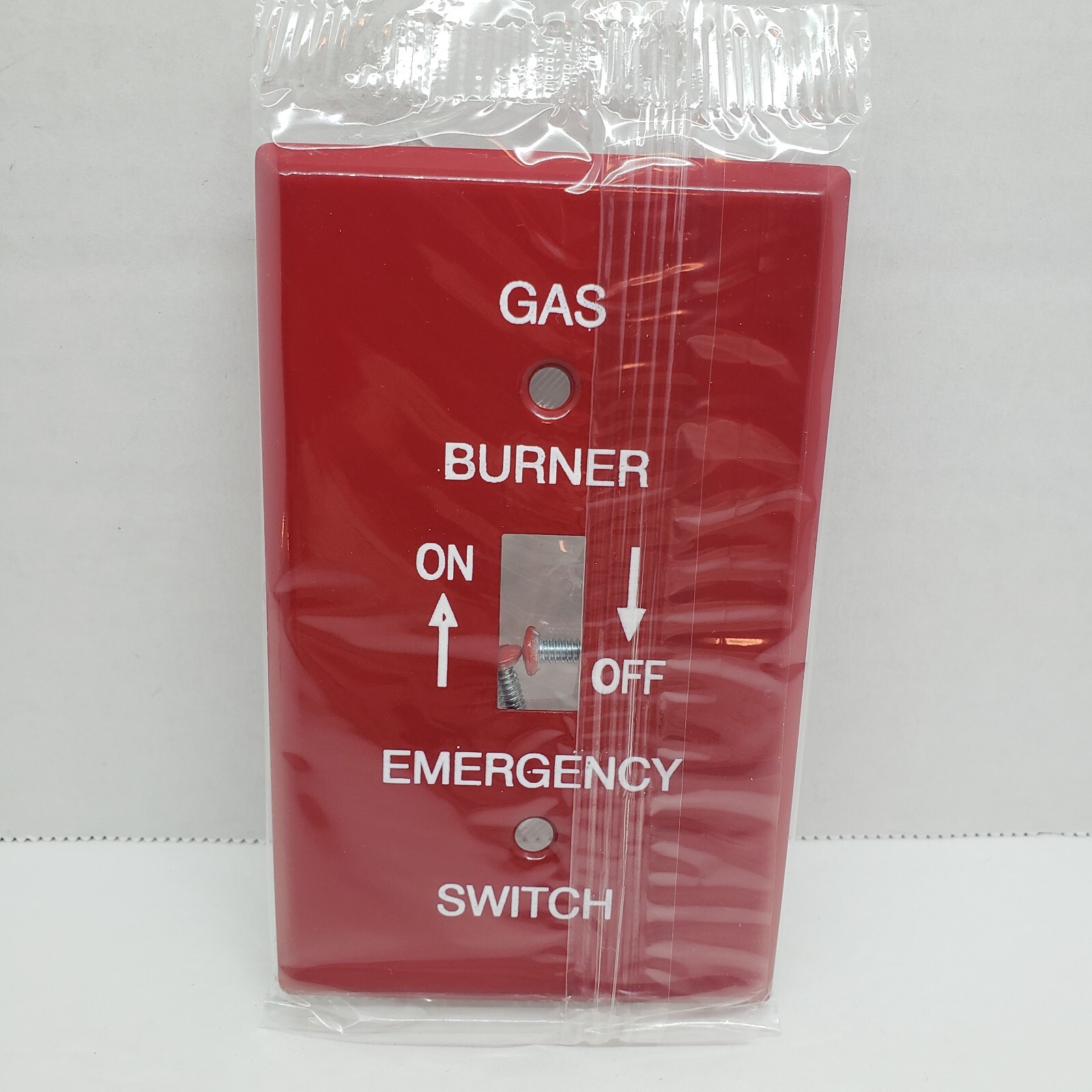 Mulberry 1 Gang Toggle GAS Burner Cover Plate Red Metal #41020