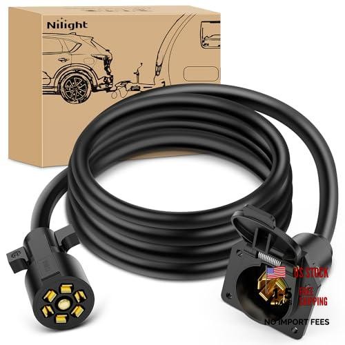 7 Way Trailer Plug Extension Cord 8 Feet Heavy Duty 8FT Trailer Extension Cord