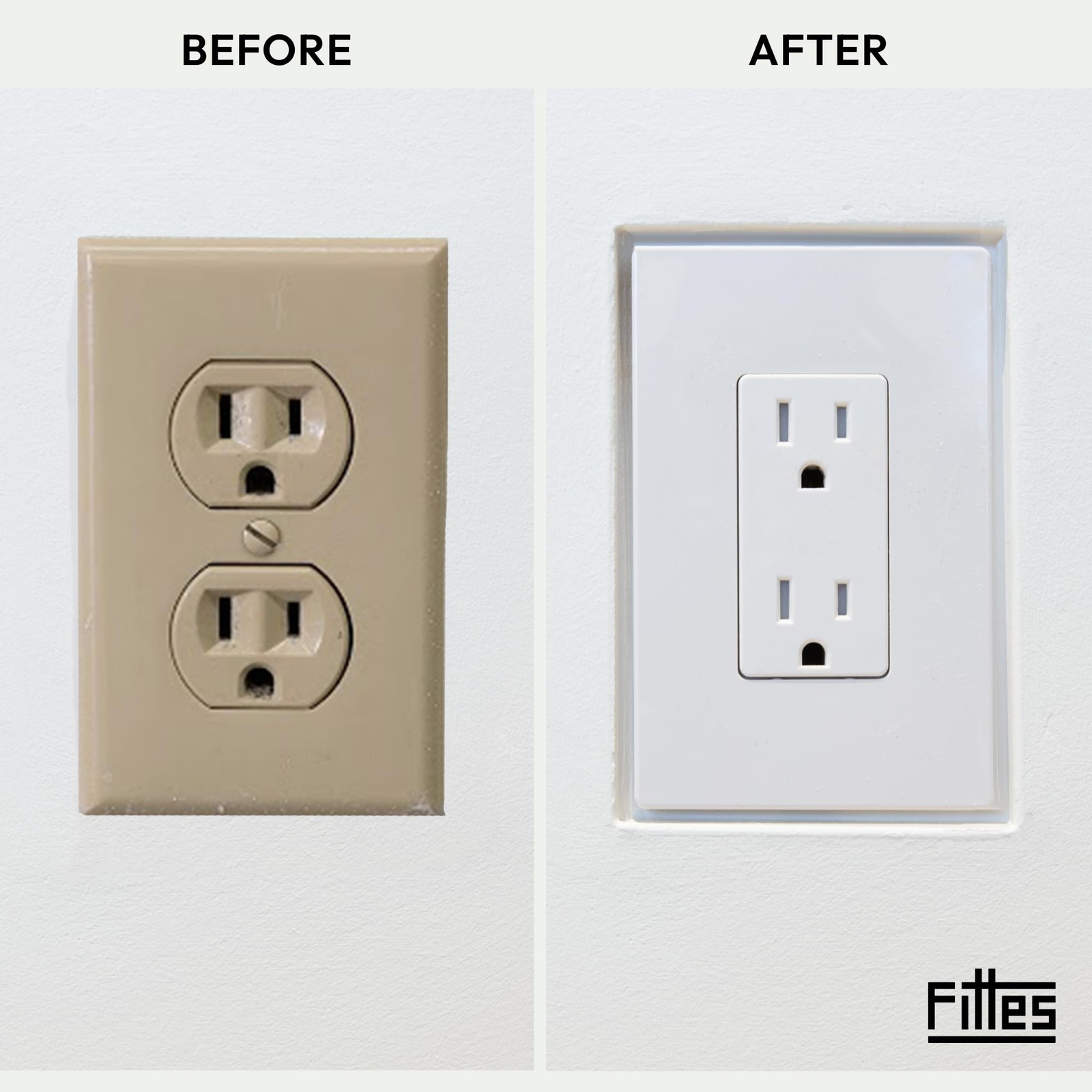 Fittes Modern Flush Wall Outlet Switch Receptacle Mount, Recessed Outlet Moun…