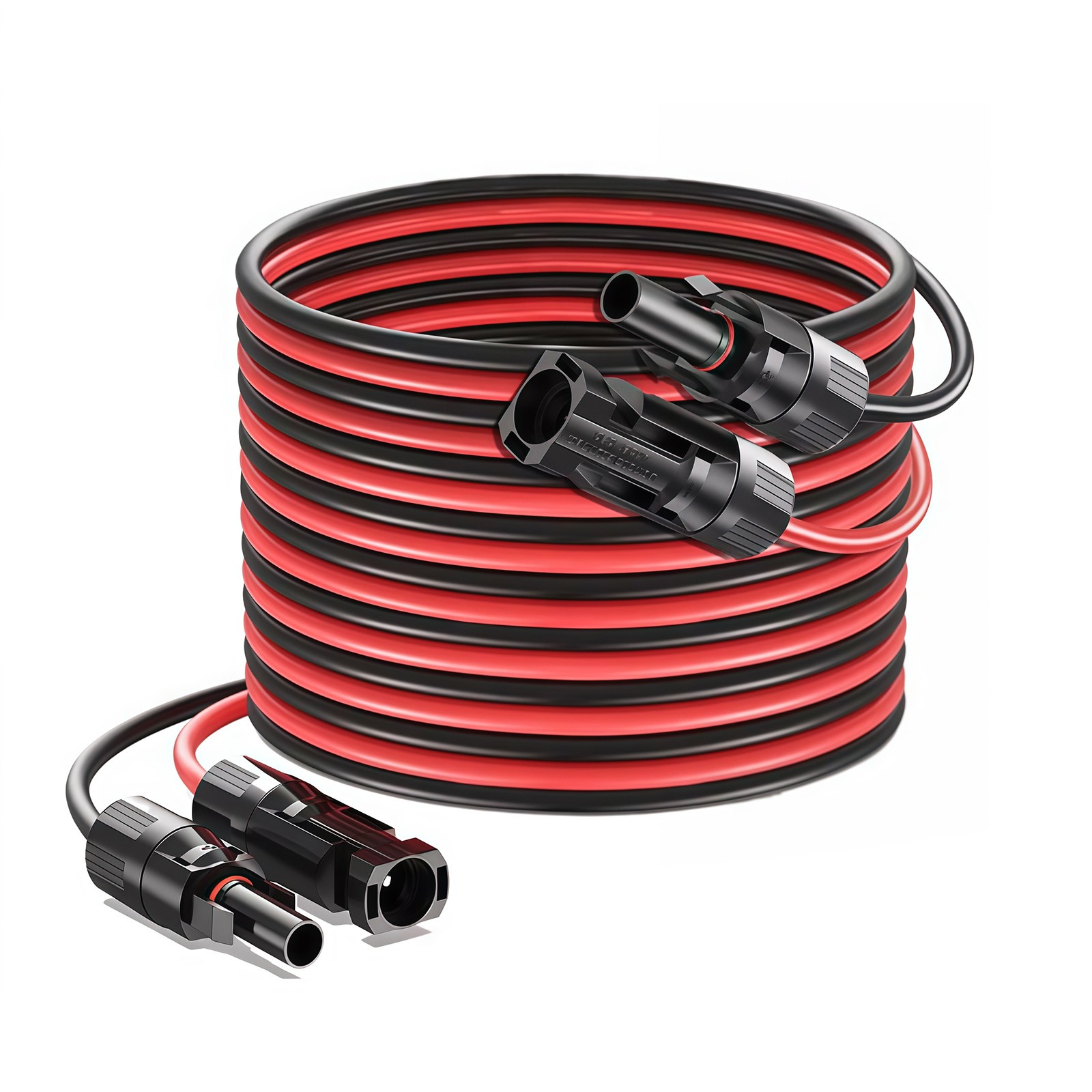 3/10/16.5/32.8/49.21 Ft Solar Panel Extension Cable Flexible Wire Connectors PV