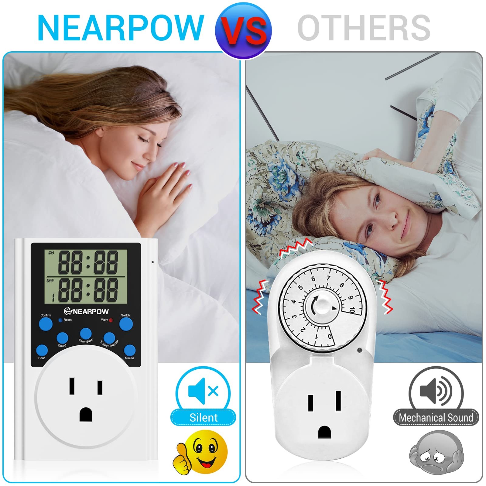 Timer Outlet, Nearpow Multifunctional Infinite Cycle Programmable Plug-in Dig…