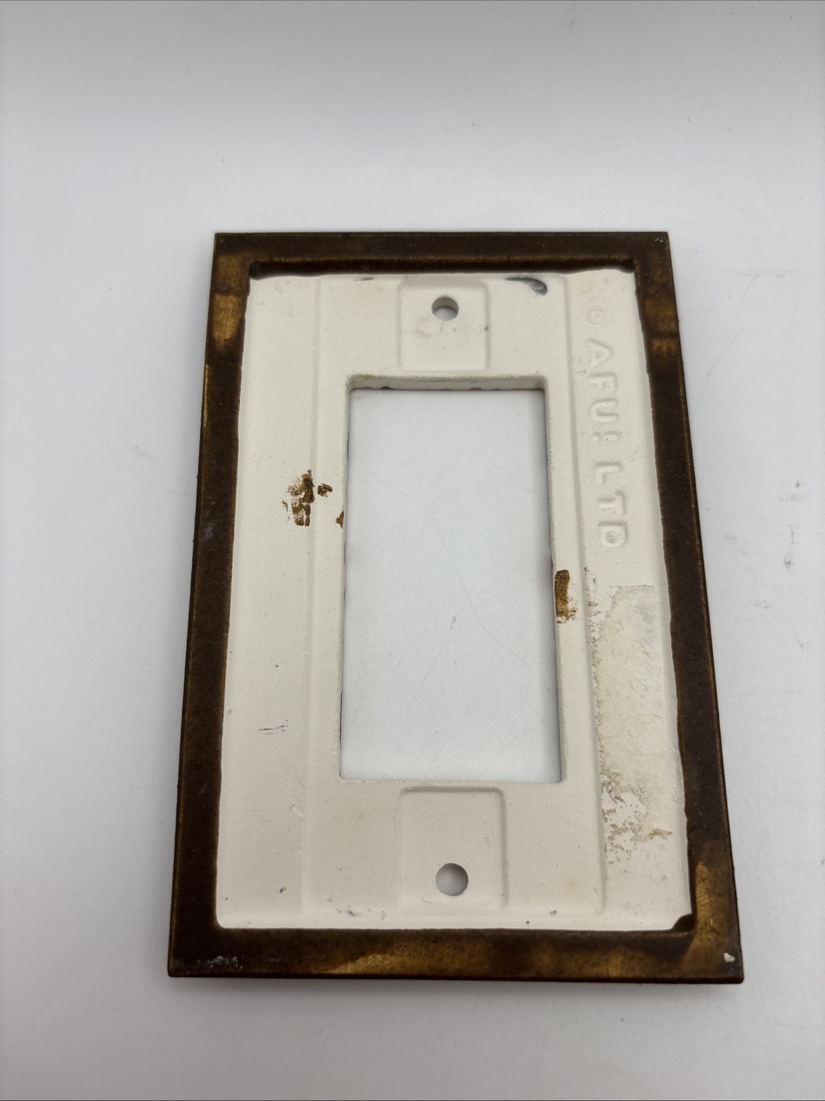 All Fired Up! Canada Ceramic Dimmer Switch Plate Single Floral Orange Green