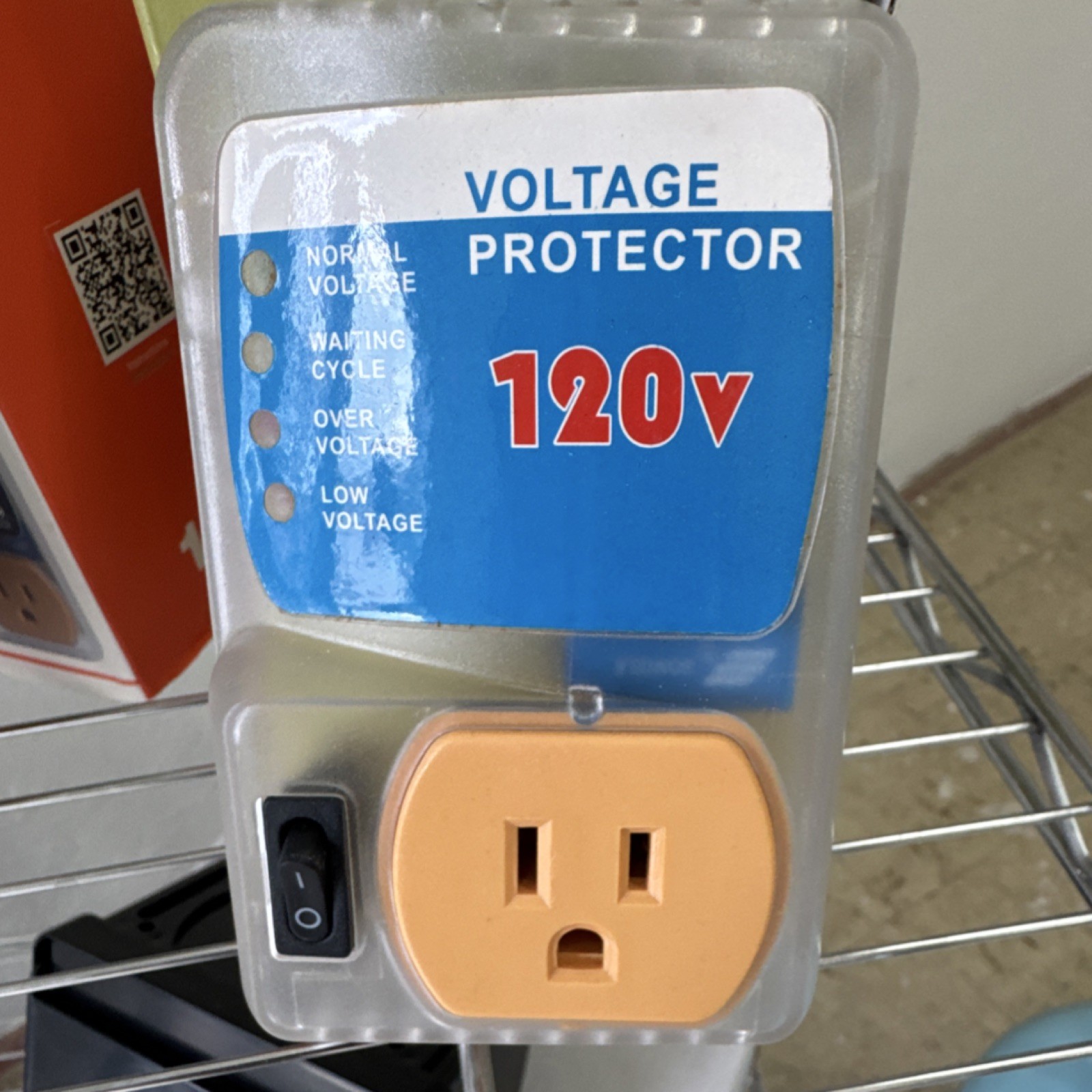 120V Voltage Protector, 20A 1440W Max, On/Off Switch, Flame Retardant PC, Beige