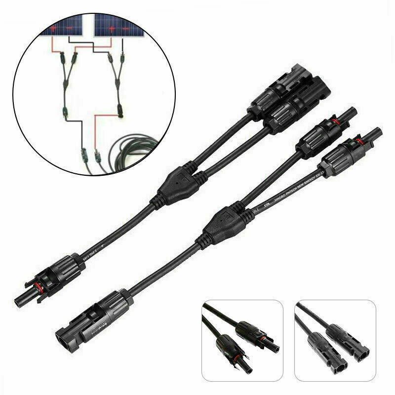 BY A pair of photovoltaic connectors solar Y-shaped cable busbar fireproof