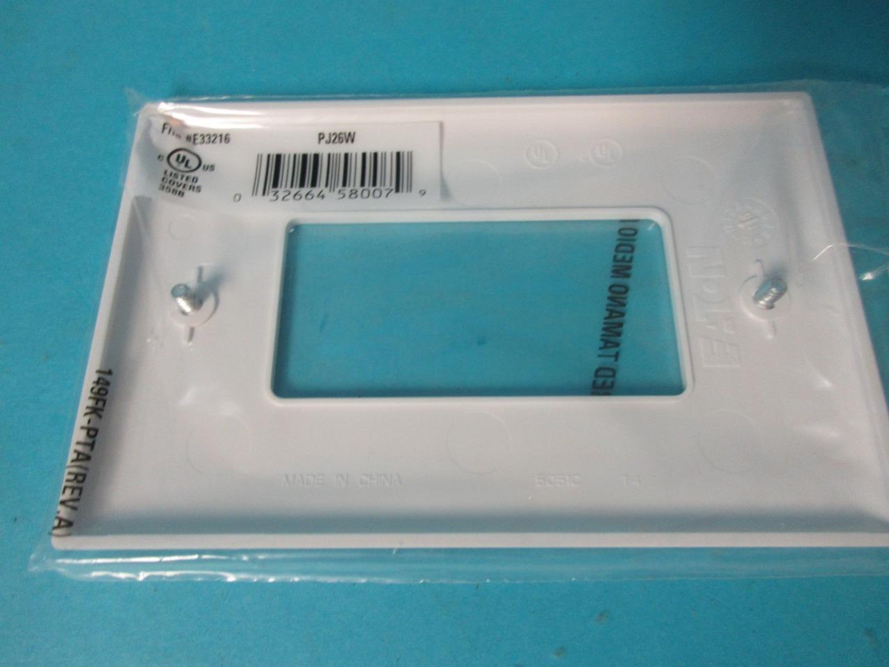 20 Eaton White Decorator 1G UNBREAKABLE MidSize Wallplate GFI GFCI Covers PJ26W