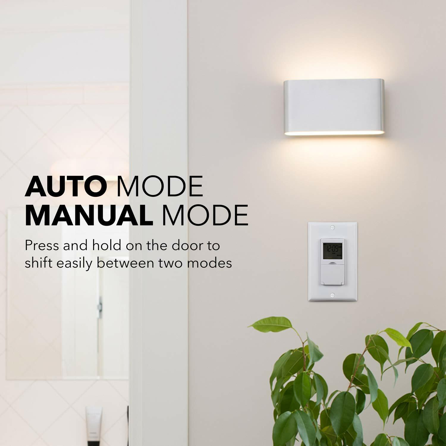 BN-LINK 7 Day Programmable Timer Switch, Single Pole and 3 Way Both Use, 18 ON/O