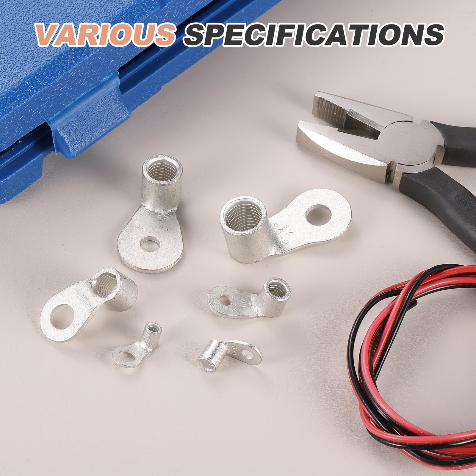 MECCANIXITY 1 AWG – 5/16″ Copper Wire Lugs, 90 Degree Bent 1 –