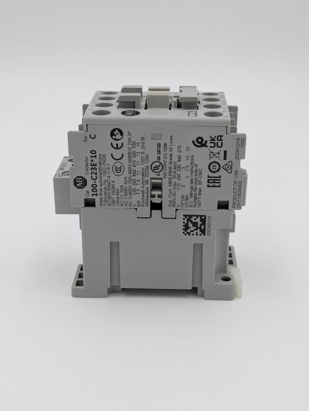 Allen Bradley 100-C23EJ10 Contactor 24VDC 23A New US STOCK EBAY FULFILMENT