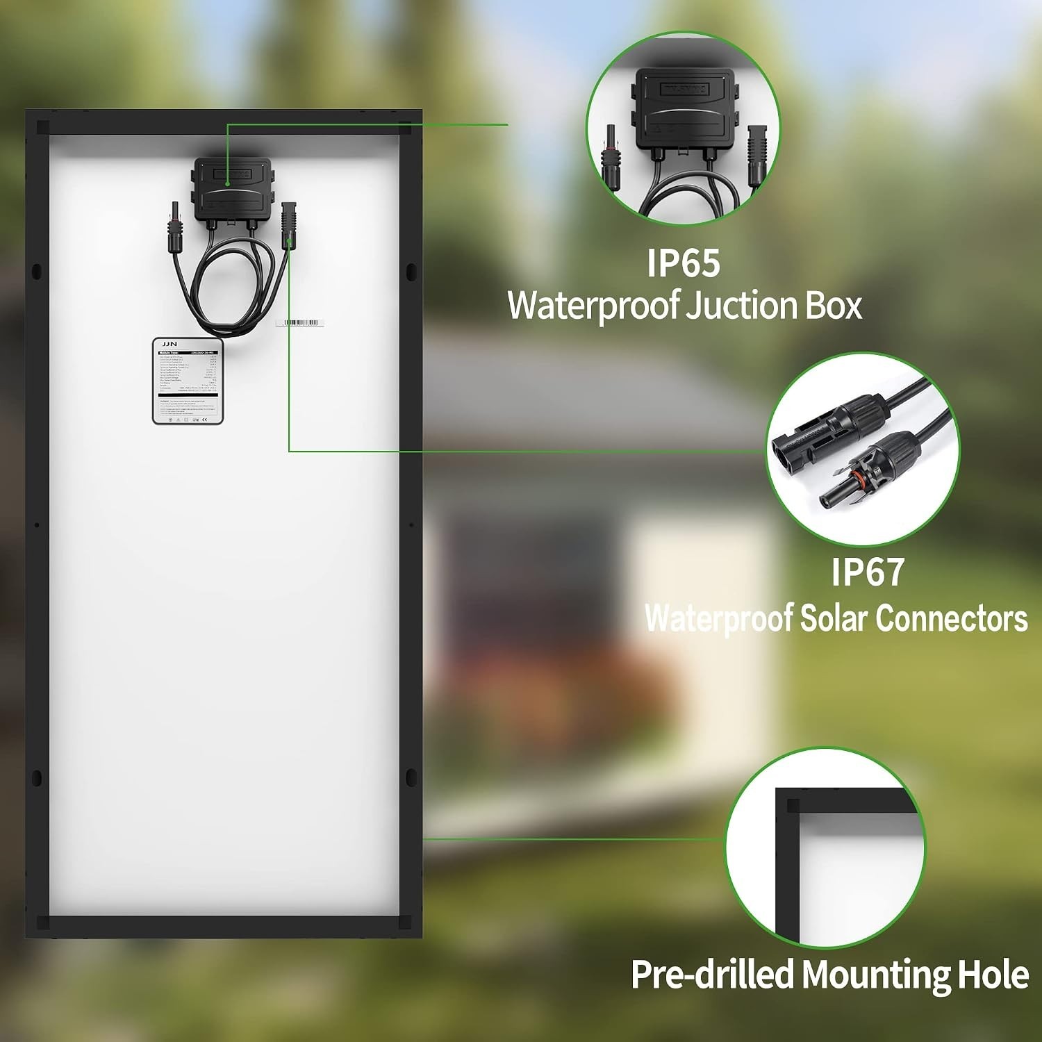 High Performance 100W Solar Panels with Half-Cut Cell Design