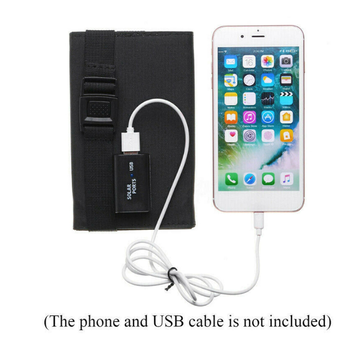 Folding Solar Panel Power Bank USB Battery Charger Outdoor Hiking Camping 80W US