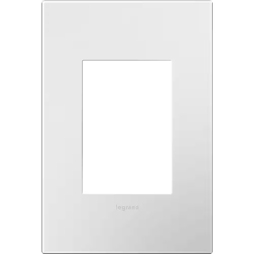 Adorne 1 Gang plus Decorator/Rocker Wall Plate with Microban, Gloss White (1-Pac