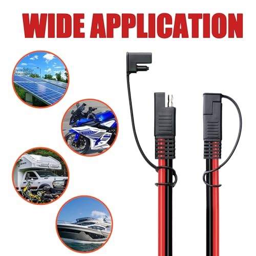 1.6/3.3/6.5/13/25/50 FT SAE to SAE Extension Cable 14AWG,14 Gauge 14AWG 50FT