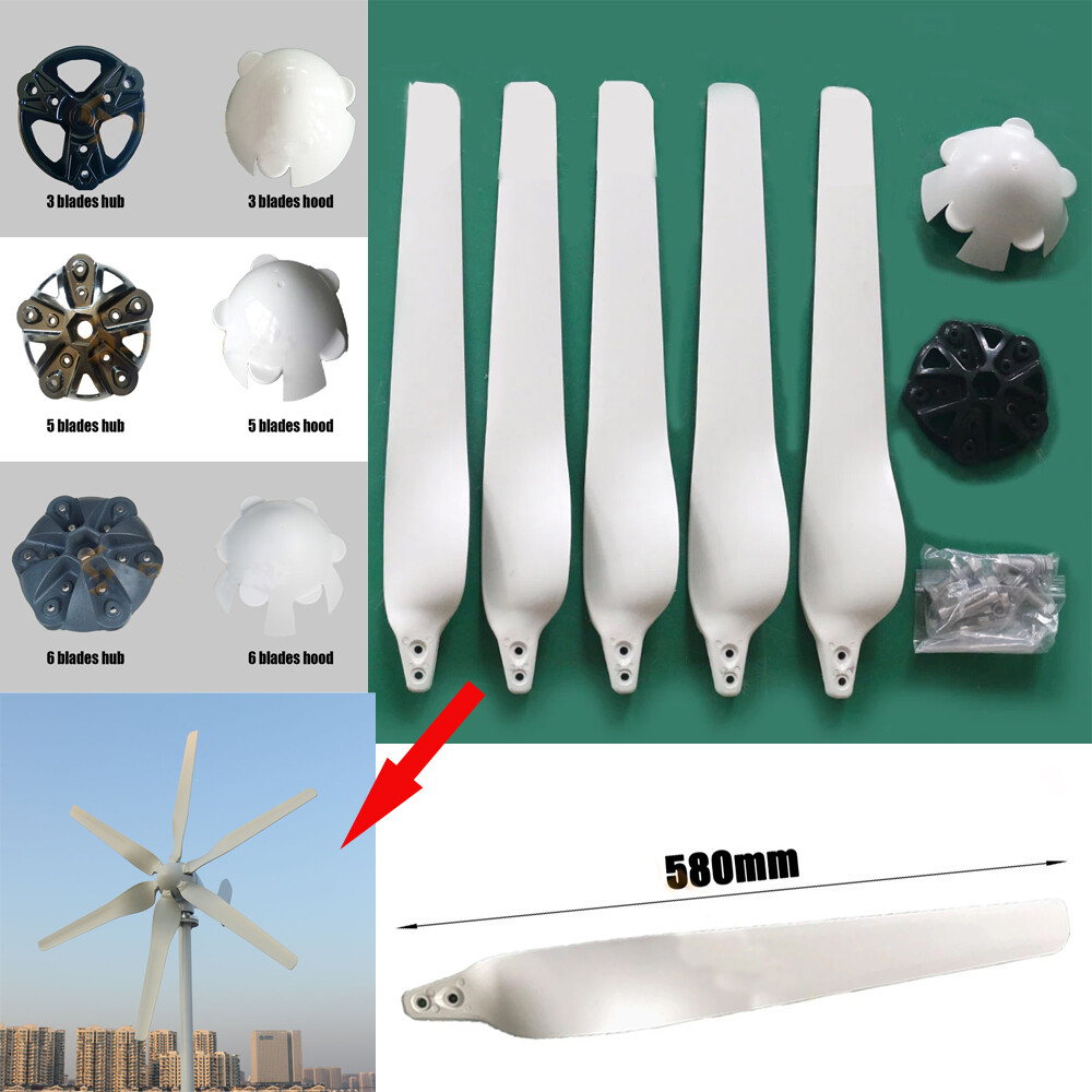58cm Windmill High Strength Nylon Blades For Horizontal Wind Turbine Generator