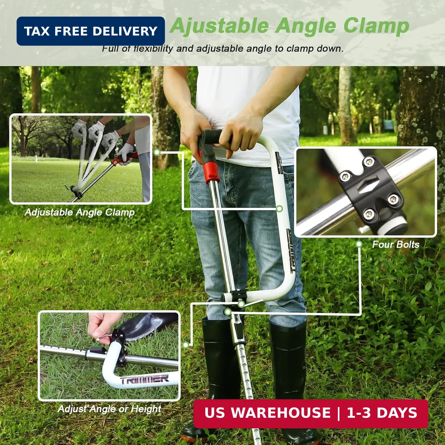 Weedeater Handle, Weedeater Handle Extension, Ergonomic Trimmer Handle Grip, Str