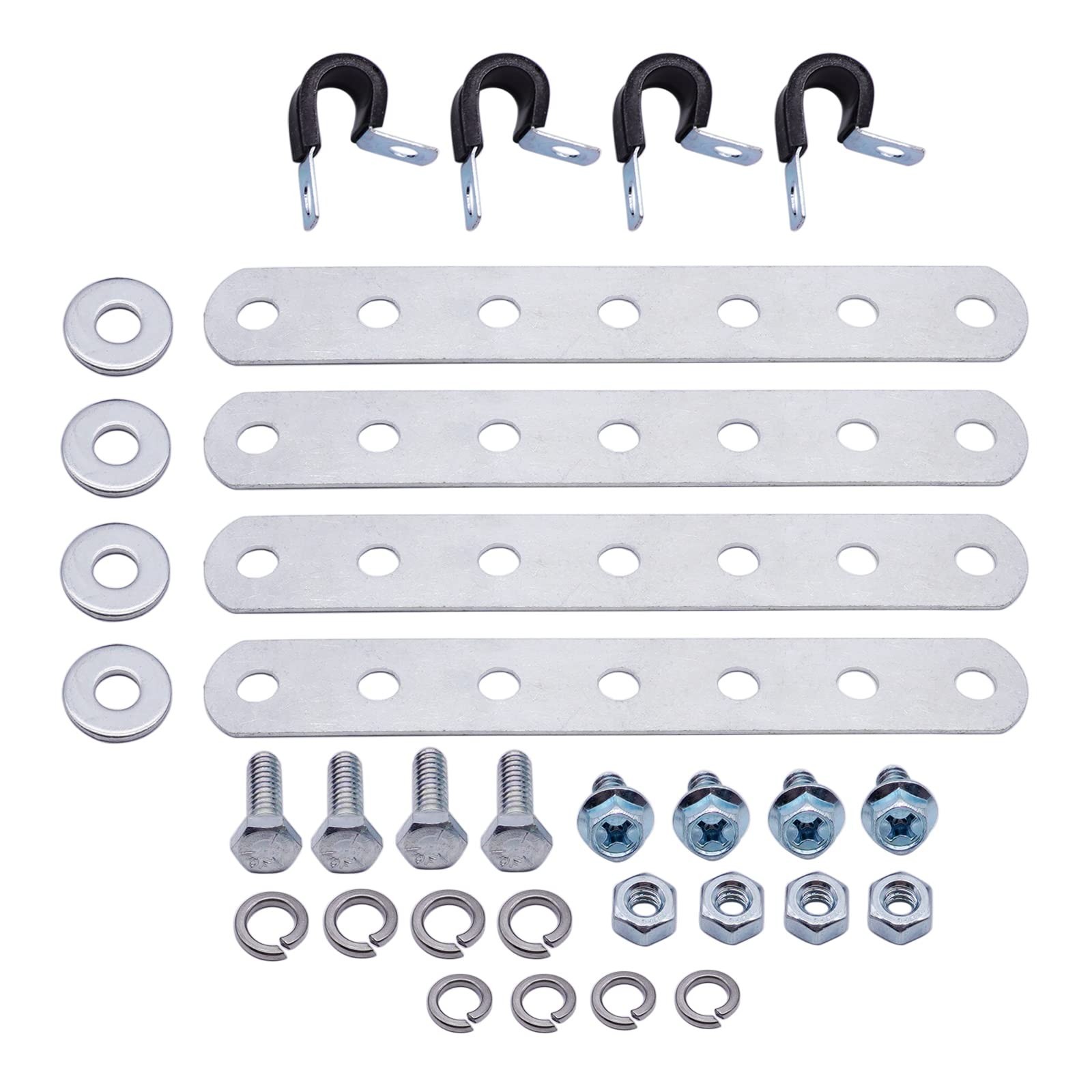 253 Universal Engine Oil Cooler Mounting Bracket Kit, Metal, Silver, Universa…