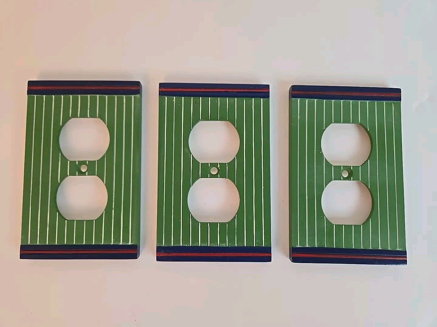 Baseball/Football field BORDERS UNLIMITED outlet covers for Kids room – 3 Set