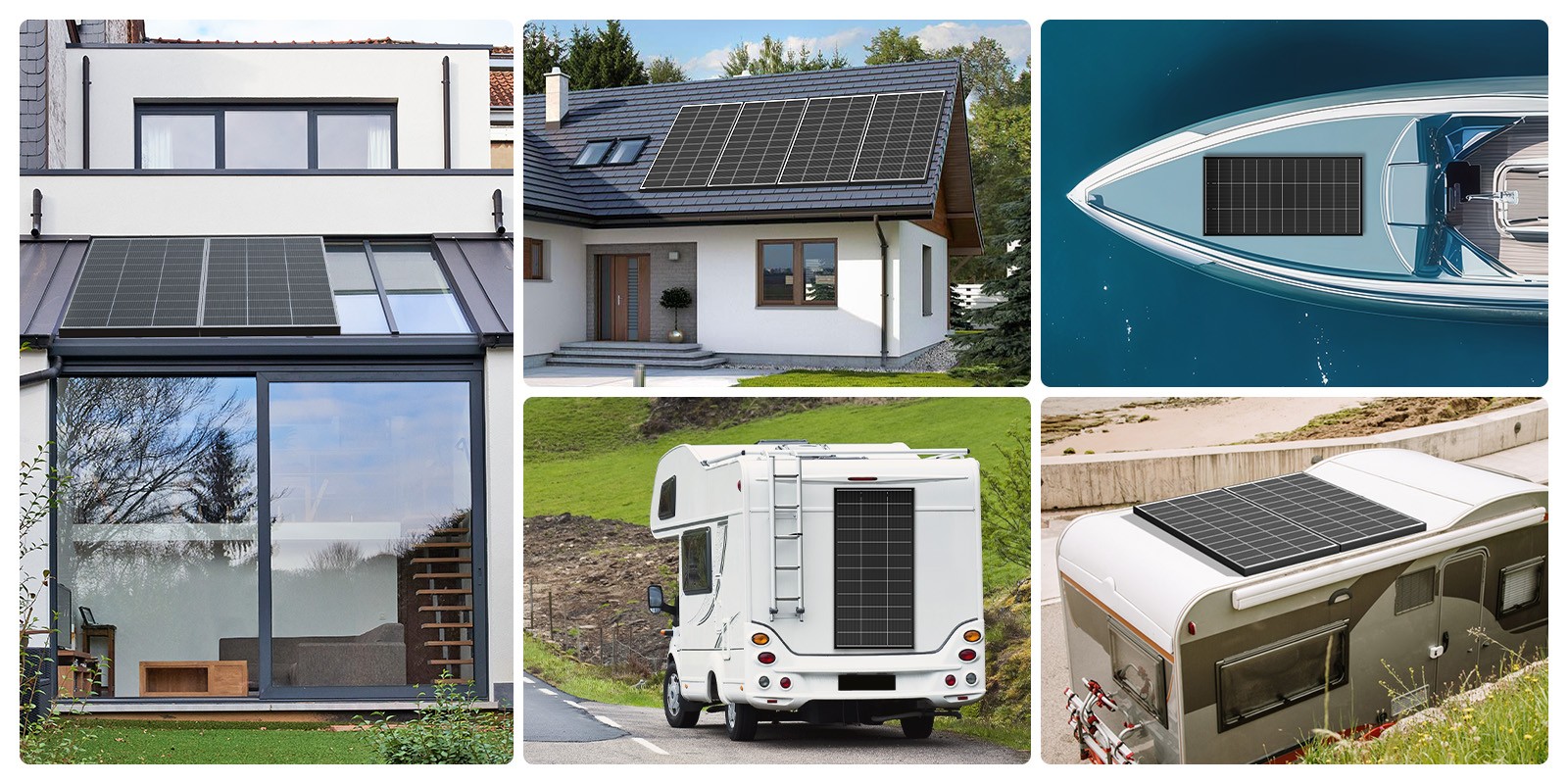 200W Bifacial Solar Panel 12V Solar Battery Home PV Off-Grid Boat Solar Power RV