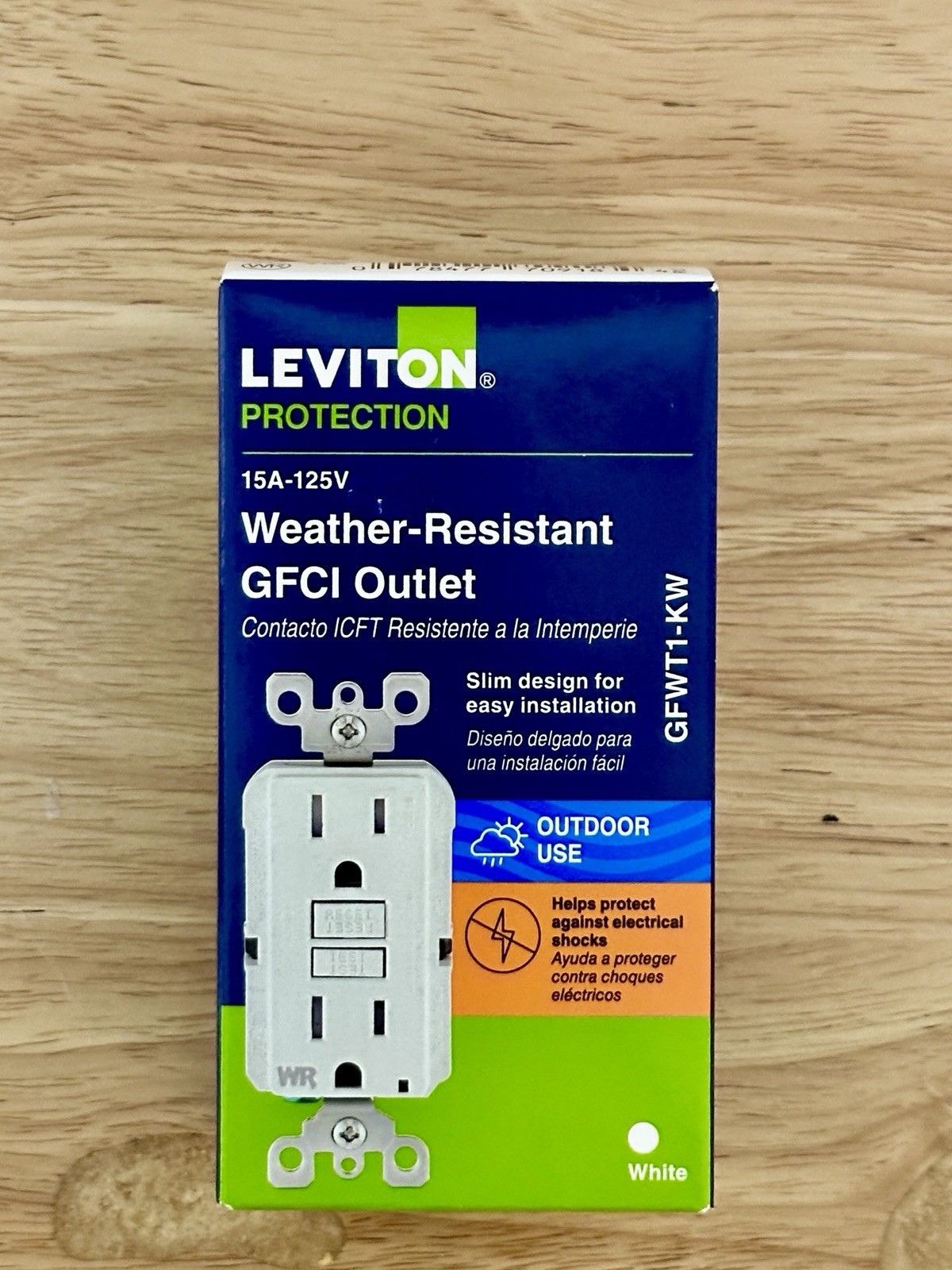 Leviton GFWT1W Self-Test SmartlockPro GFCI Receptacle – White