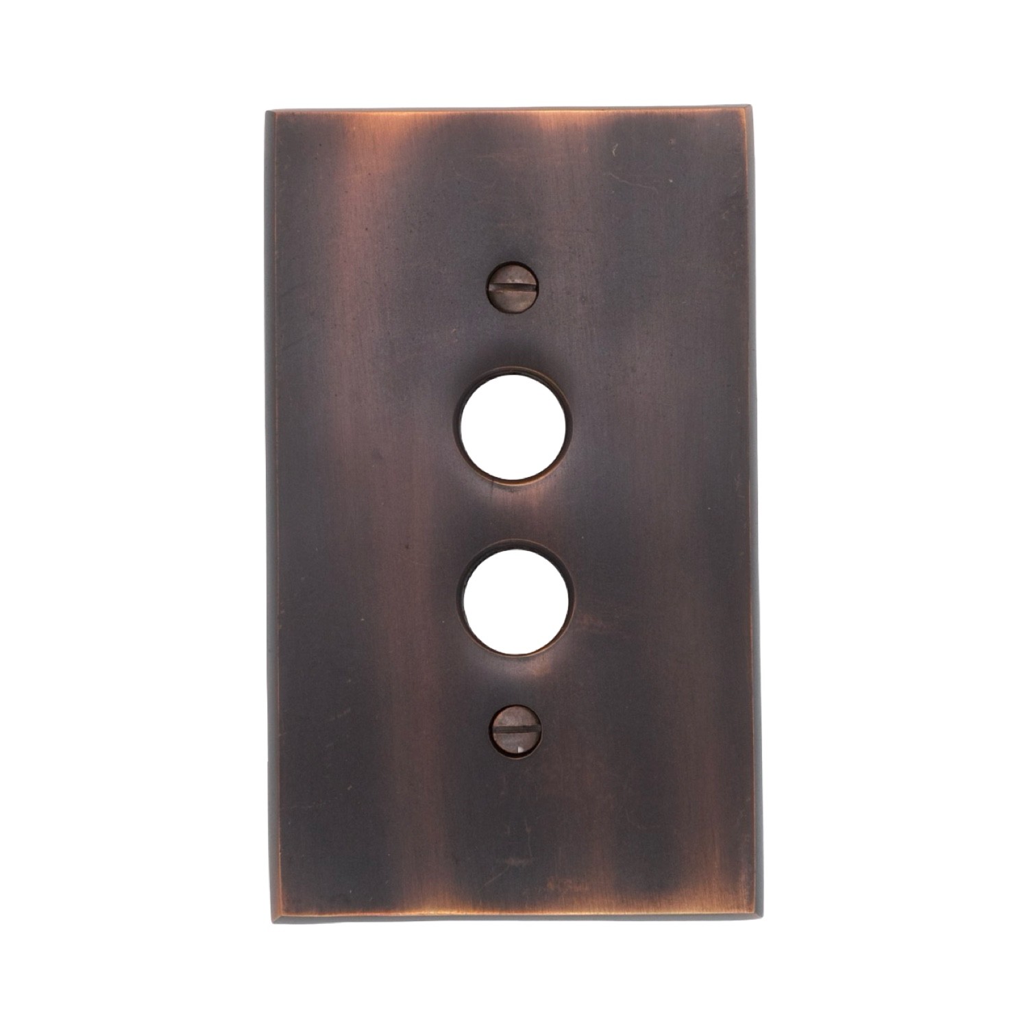 Antique Bronze Push Button Switch Plate Replica Single Gang Heavy Casting