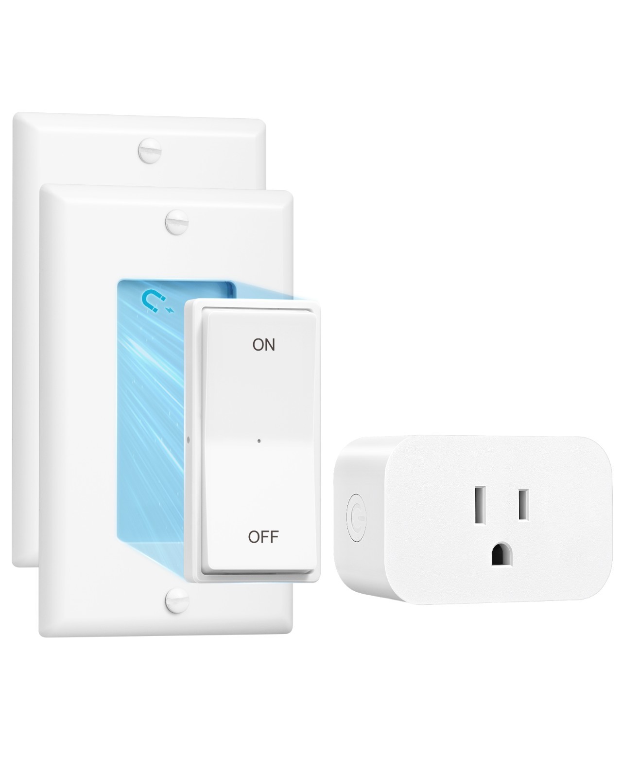 DEWENWILS Remote Outlet Magnetic Switch 15A 1875W Plug in No Wi-Fi Needed