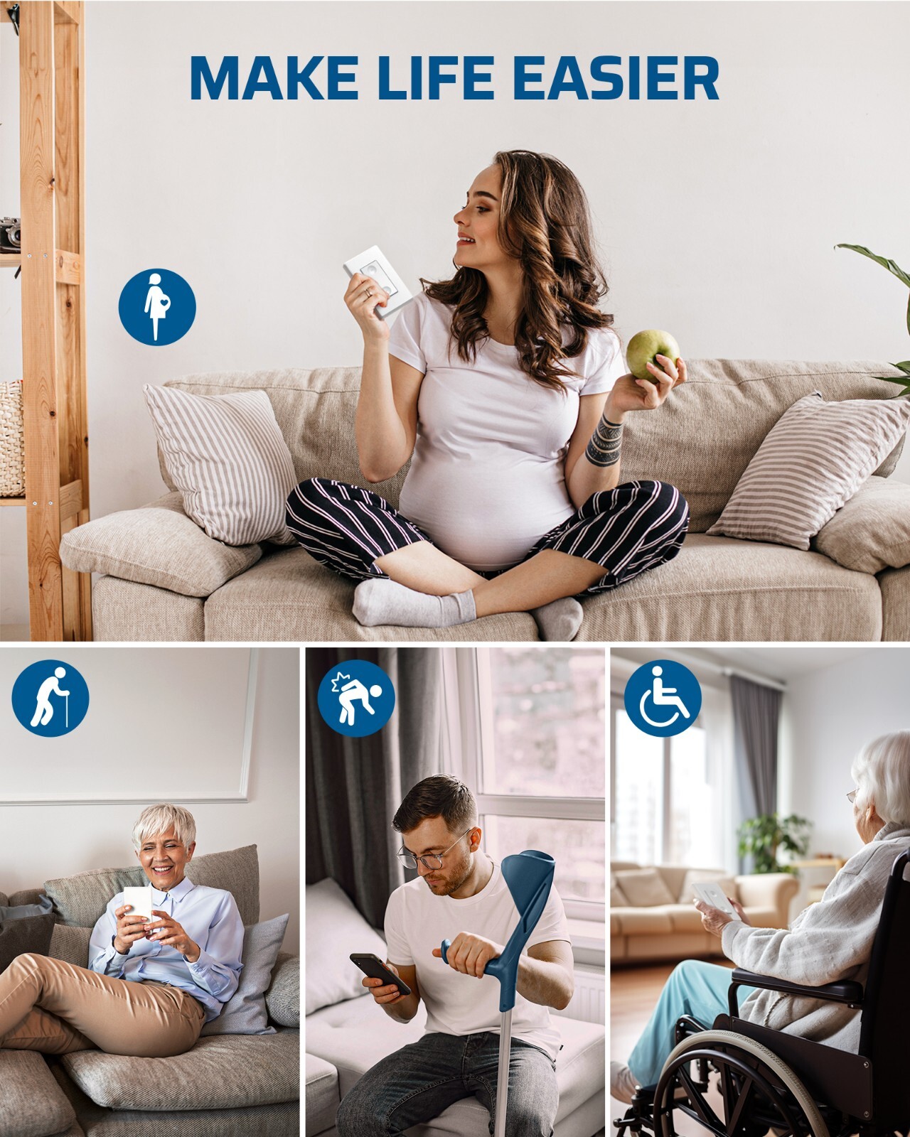 DEWENWILS Wireless Remote Outlet Wall Switch Outlet 1 Outlet and 2 Remotes