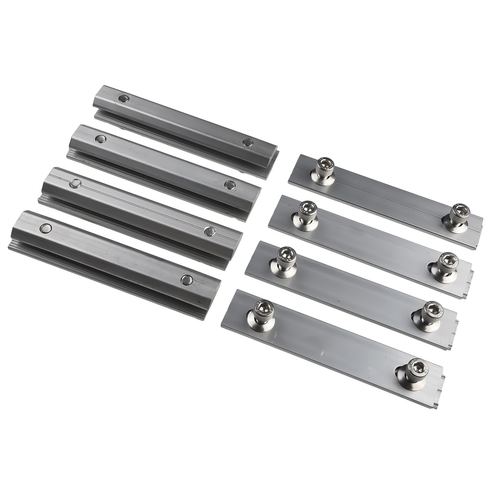 Aluminium Alloy Solar Module Connection Block Guide Rail Connector Pv Bracket