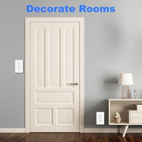 Decorator Wall Plate, Light Switch Outlet Cover with 1Gang-10 Pack Glossy White