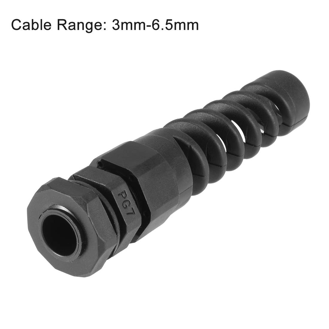 uxcell PG7 Cable Gland 3mm-6.5mm Wire Hole Waterproof Nylon Joint