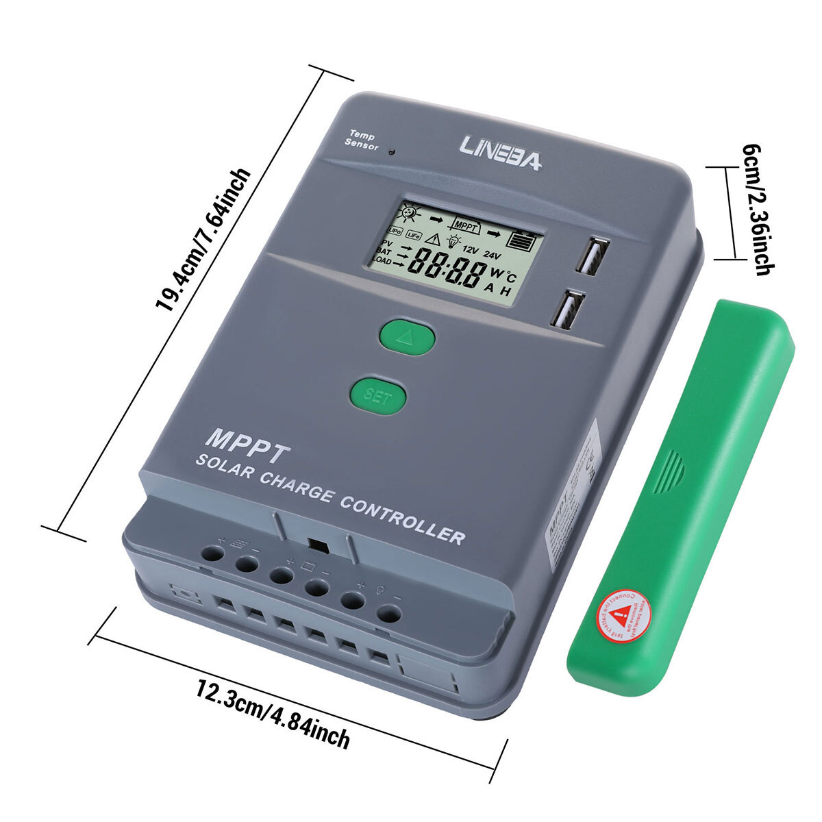 Solar Panel 100A MPPT Battery Charge Controller 12V/24V/36V/48V LCD Regulator