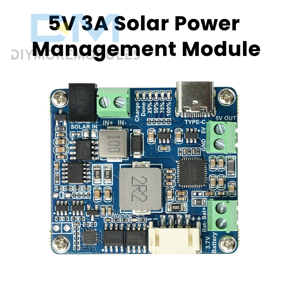 6-24V Solar Panel Power Management Module 5V 3A Supports MPPT, PD QC FCP SFCP