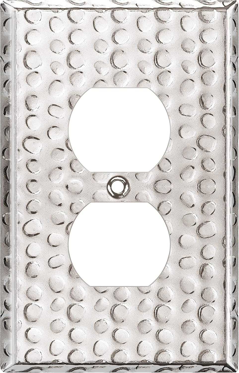 Duplex Receptacle Metal Wall Plate, Outlet Cover, Corrosion Resistant, Mid-Size