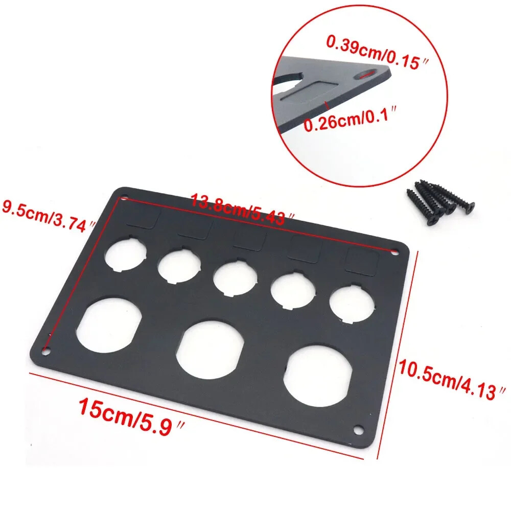 Rocker Switch Panel 1/2/3/4/5/6 Gang Way ButtonToggle Switch Panel for ATV Truck