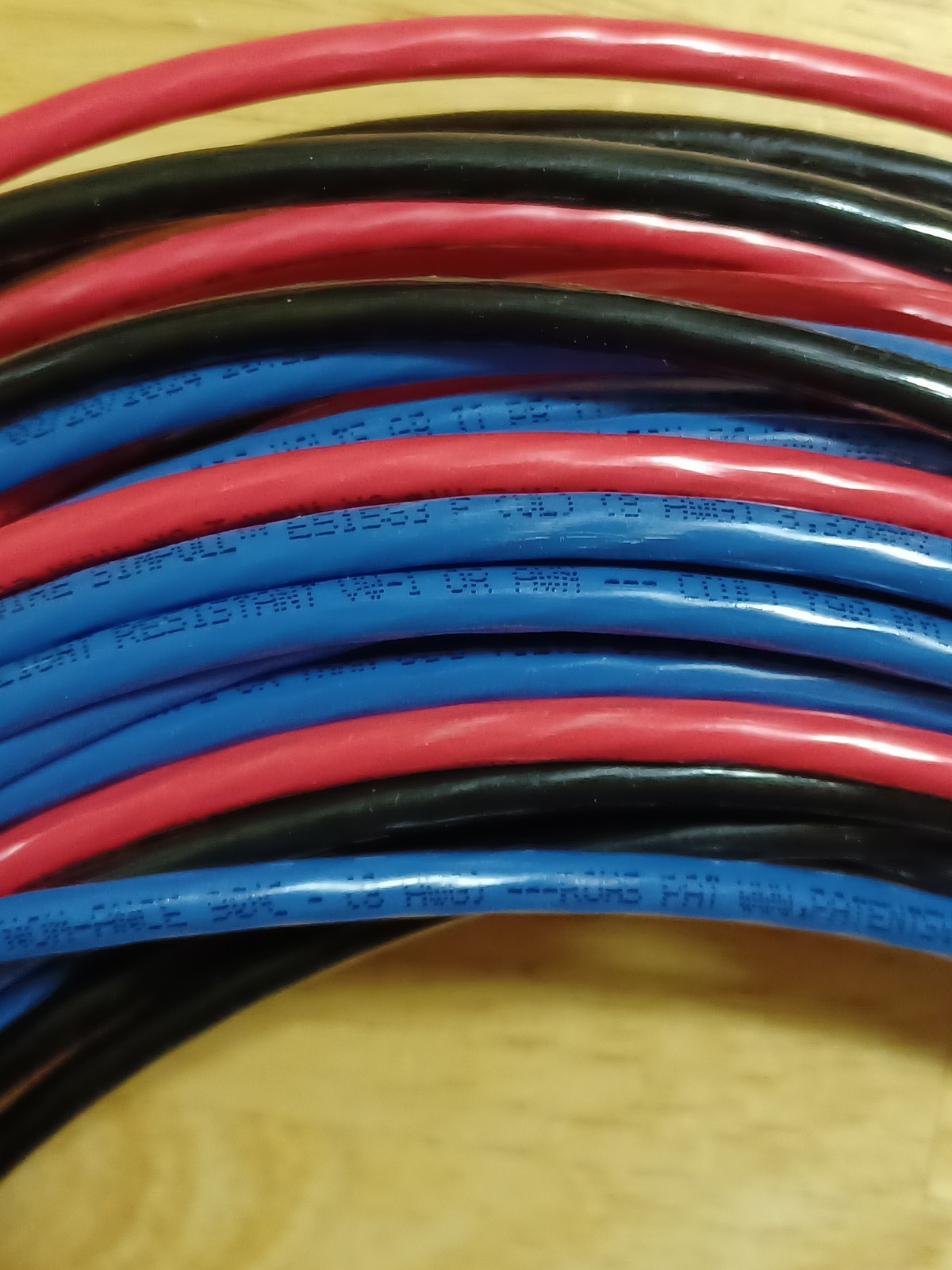 55′ #8 AWG Black Blue Red (EACH 55′) Copper THHN THWN Building Wire 8 AWG