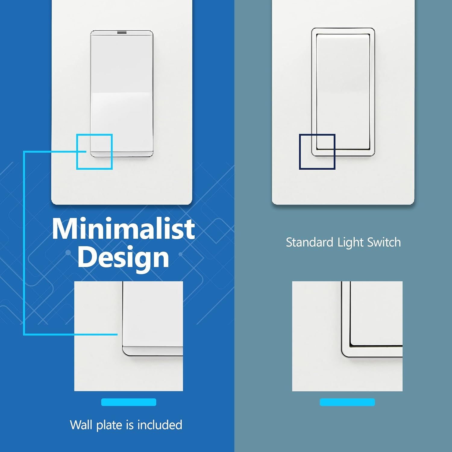 Matte Finish Lighted Decorator Switch, 10 Pack, UL Listed, White