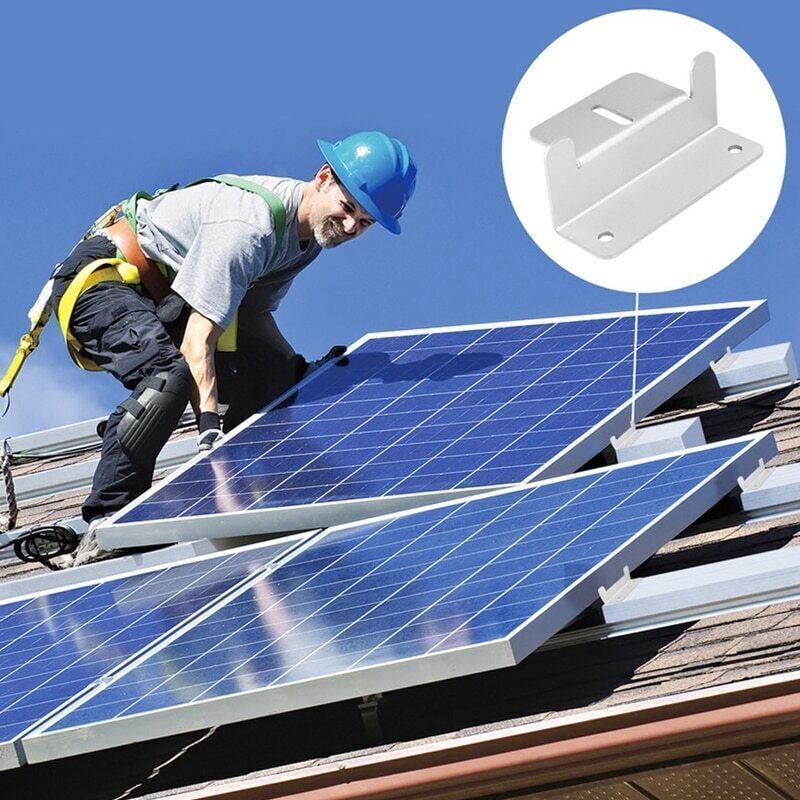 Solar Panel Z Bracket Mounts Mounting Set Solar Panel RV Boat Roof Wall Aluminum