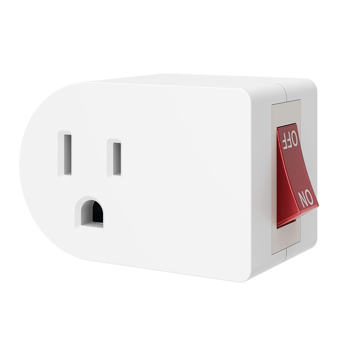 Oviitech 2 Pack Grounded Outlet Wall Tap Adapter with On/Off Power Switch，Sin…