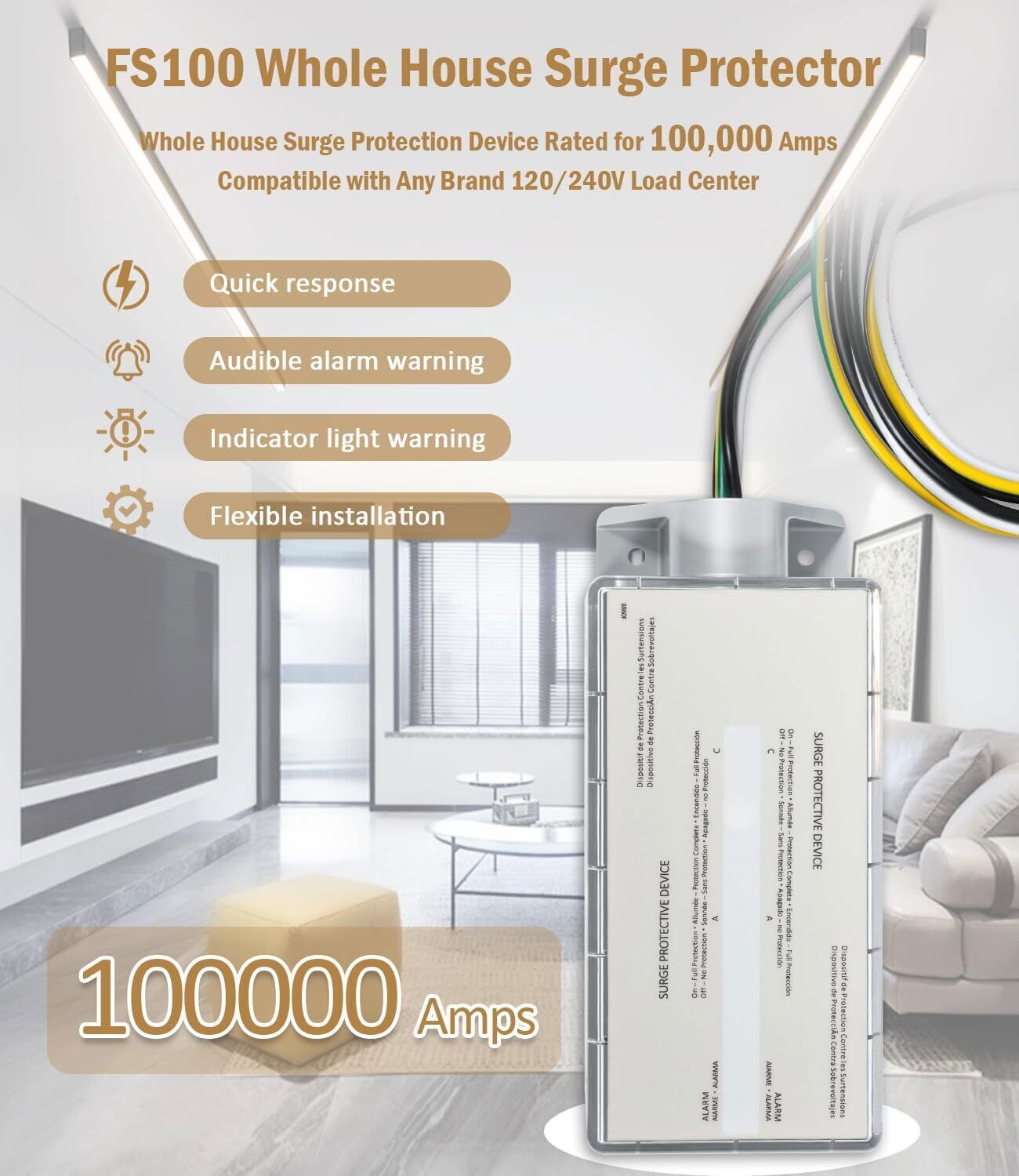 for Siemens FS100 Protector FS100 Whole House Surge Protection Device Rated