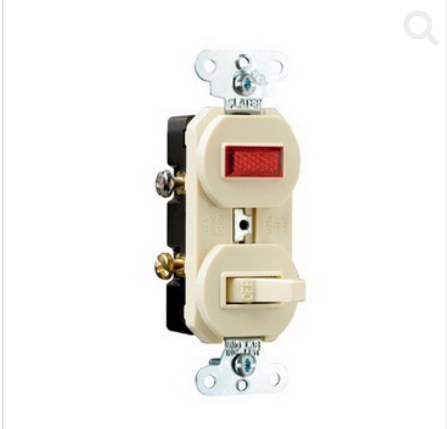 Pass & Seymour 692-I Combination Switch/Pilot Light 15A 120VAC Non-Grounding