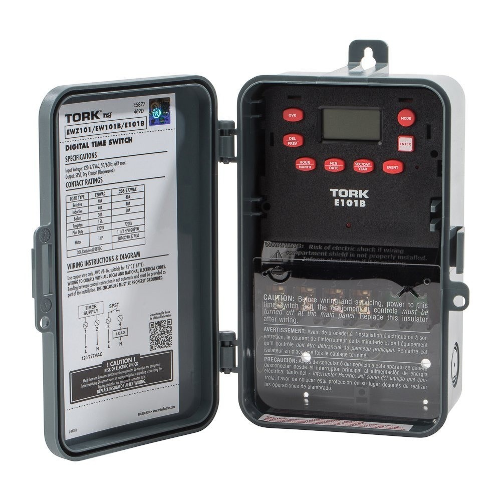 NSI EWZ120 Astronomic 7 Day Time Switch, 120-277 VAC, SPDT Output