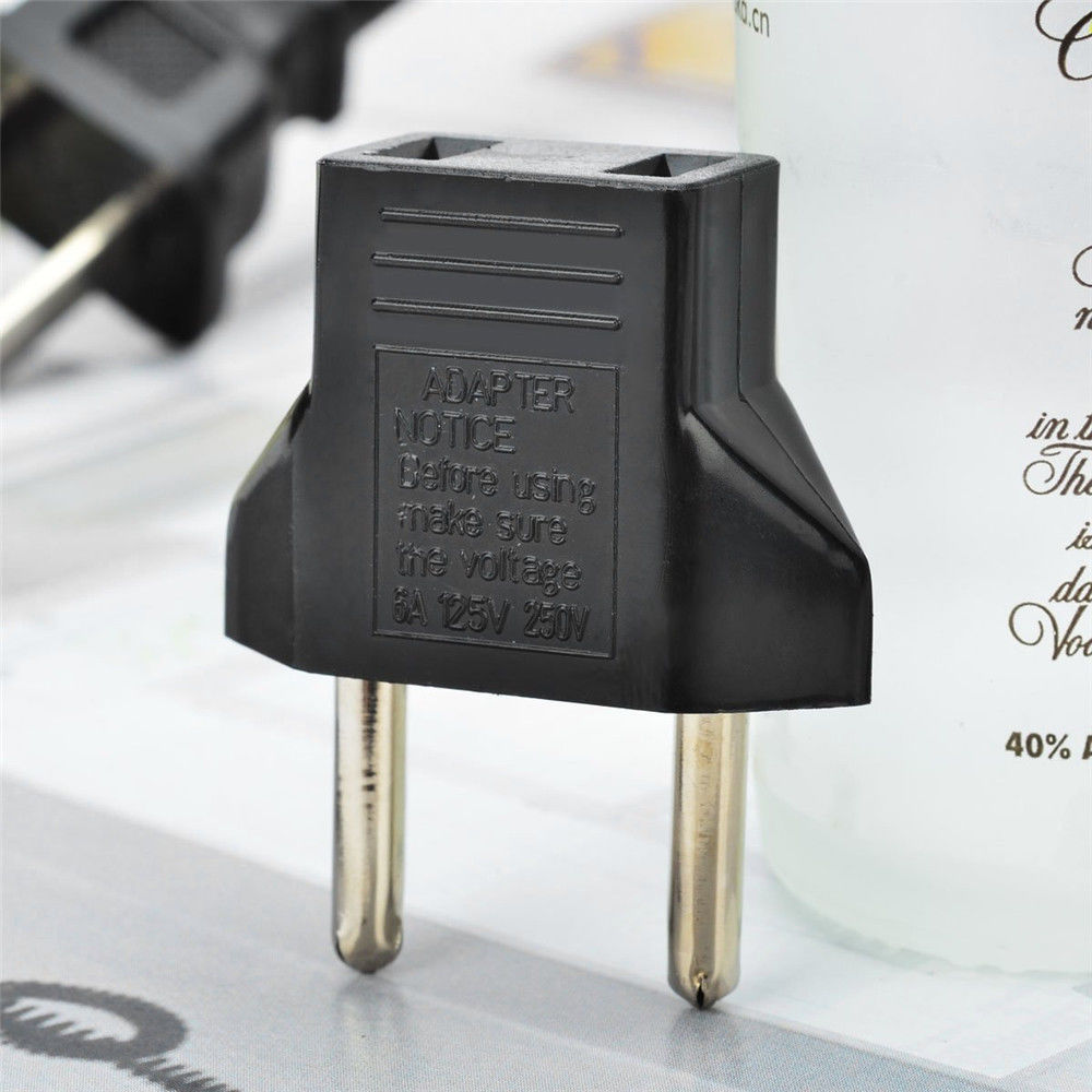 New 5Pcs US/USA to European Euro EU Travel Charger Adapter Plug Outlet Converter