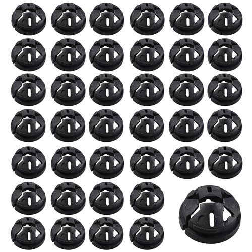 40PCS 3/8-1/2 Inch Push-in Cable Connectors, Non-Metallic Design for 1/2 Black