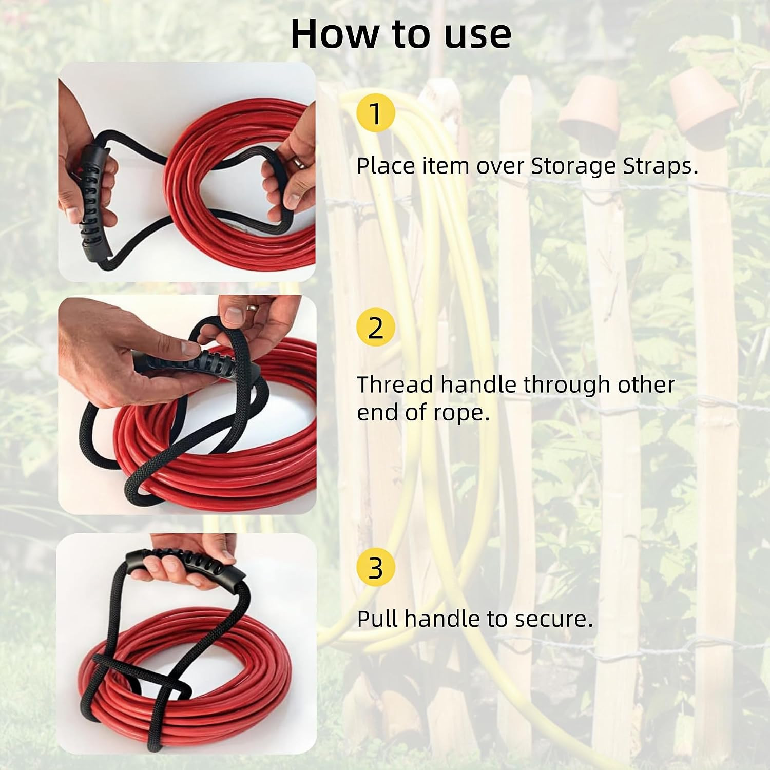 5 Pieces Extension Cord Storage Straps,16-Inch Extension Cord Organizer,Vacuum