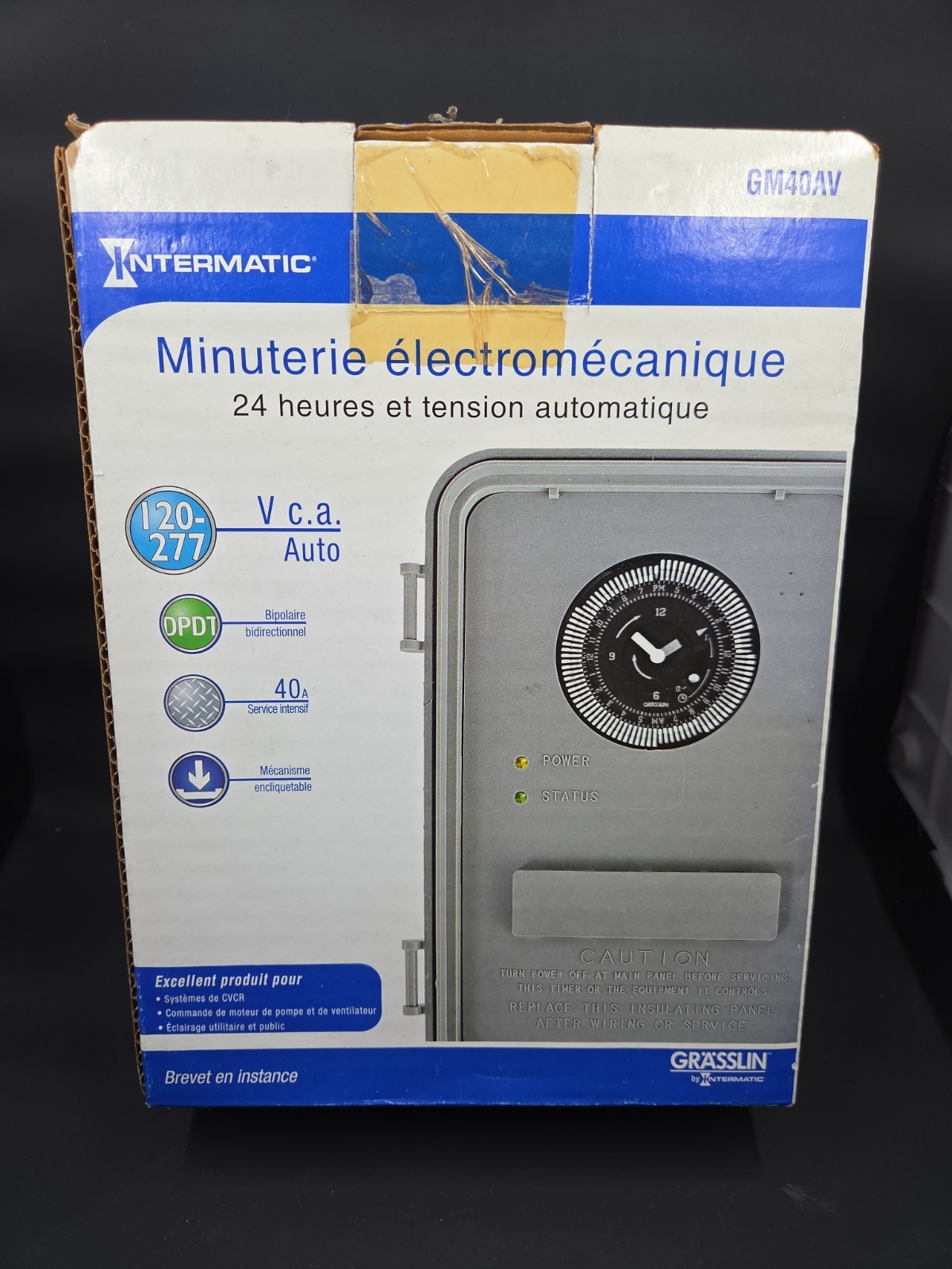 Intermatic GM40AV 40A Autovoltage General Purpose Time Control, 24-Hour Electrom