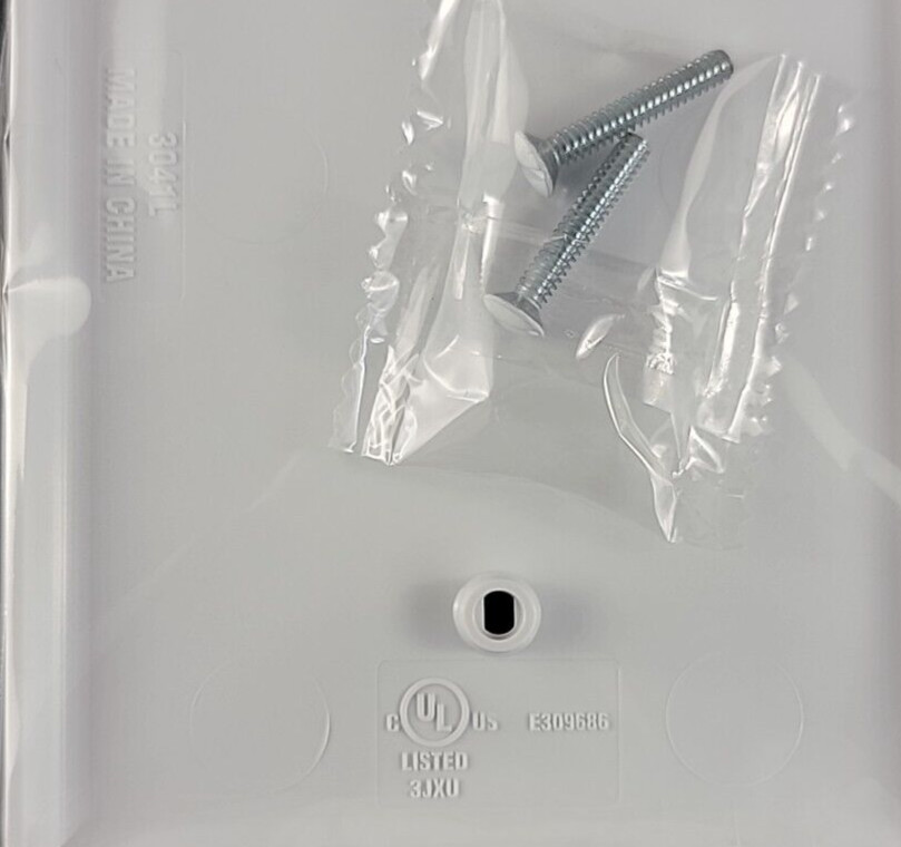 Jumbo Single Blank Wall Plate Unbreakable Polycarbonate 5.25×3.5 (40 PK) NEW