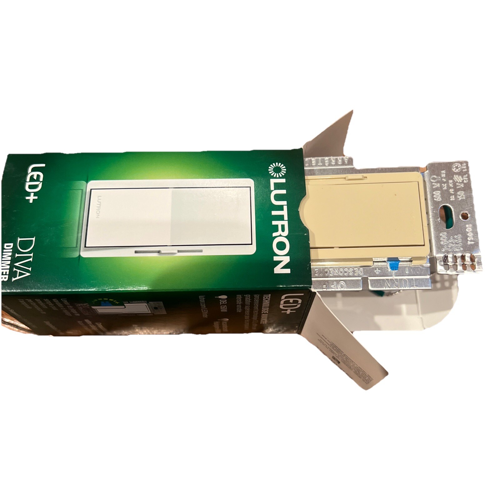 Lutron DVCL-153P-IV Diva Dimmable CFL/LED Dimmer Ivory 120V ~60Hz