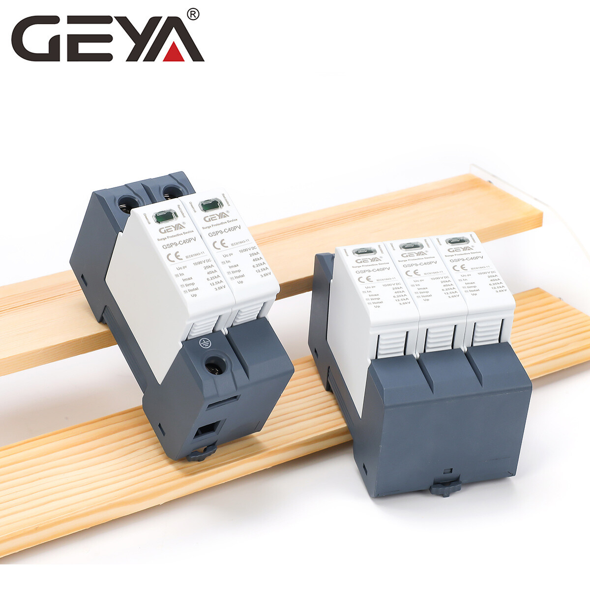 GEYA Solar PV DC SPD 3P 1000/1500V Surge Protector Lighting Arrester Device 40kA