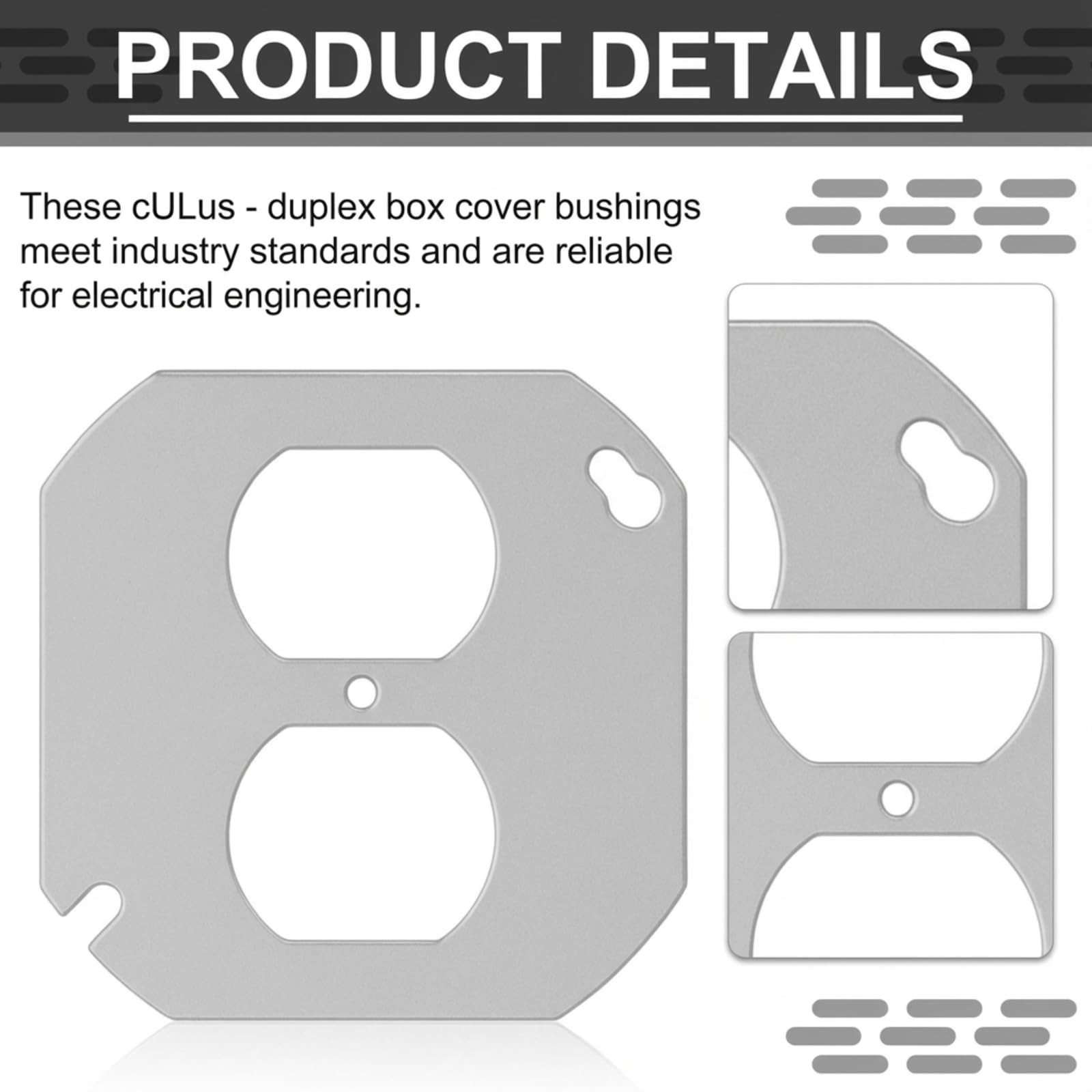 4 Pack 4-Inch Round Electrical Box Cover, Octagon Junction Cover silver
