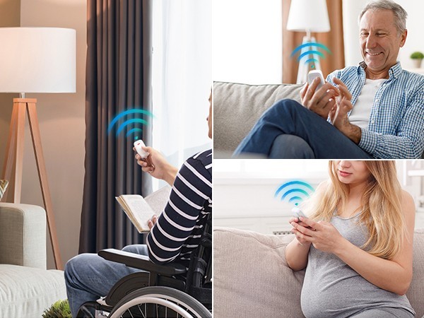 DEWENWILS Wireless Remote Control Electrical Outlet Switch 2 Side Outlets